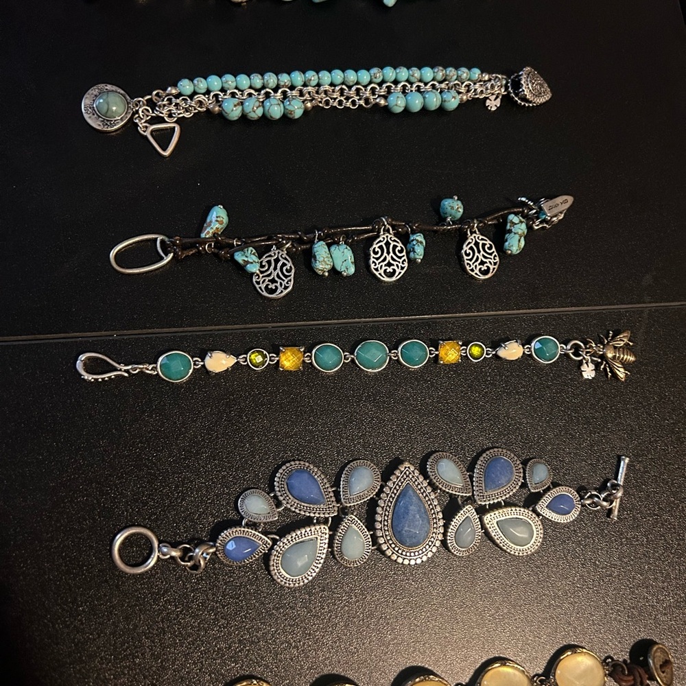 Lucky Brand Turquoise and Silver Bracelets